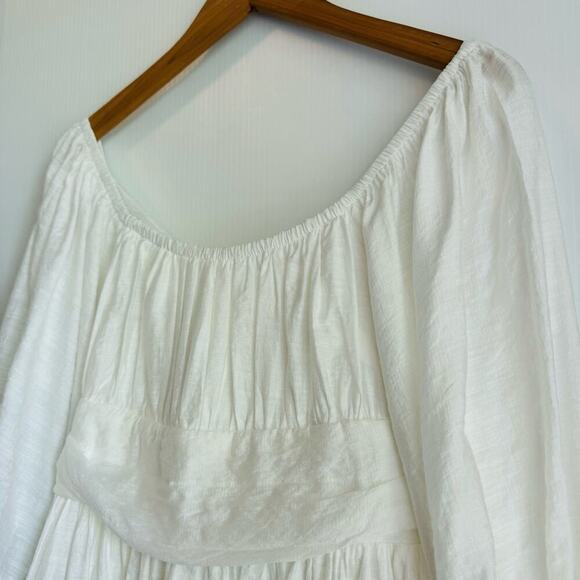 🆕 Hello Molly This is Espionage milk maid boho style mini dress white sz S/4 - Picture 9 of 14